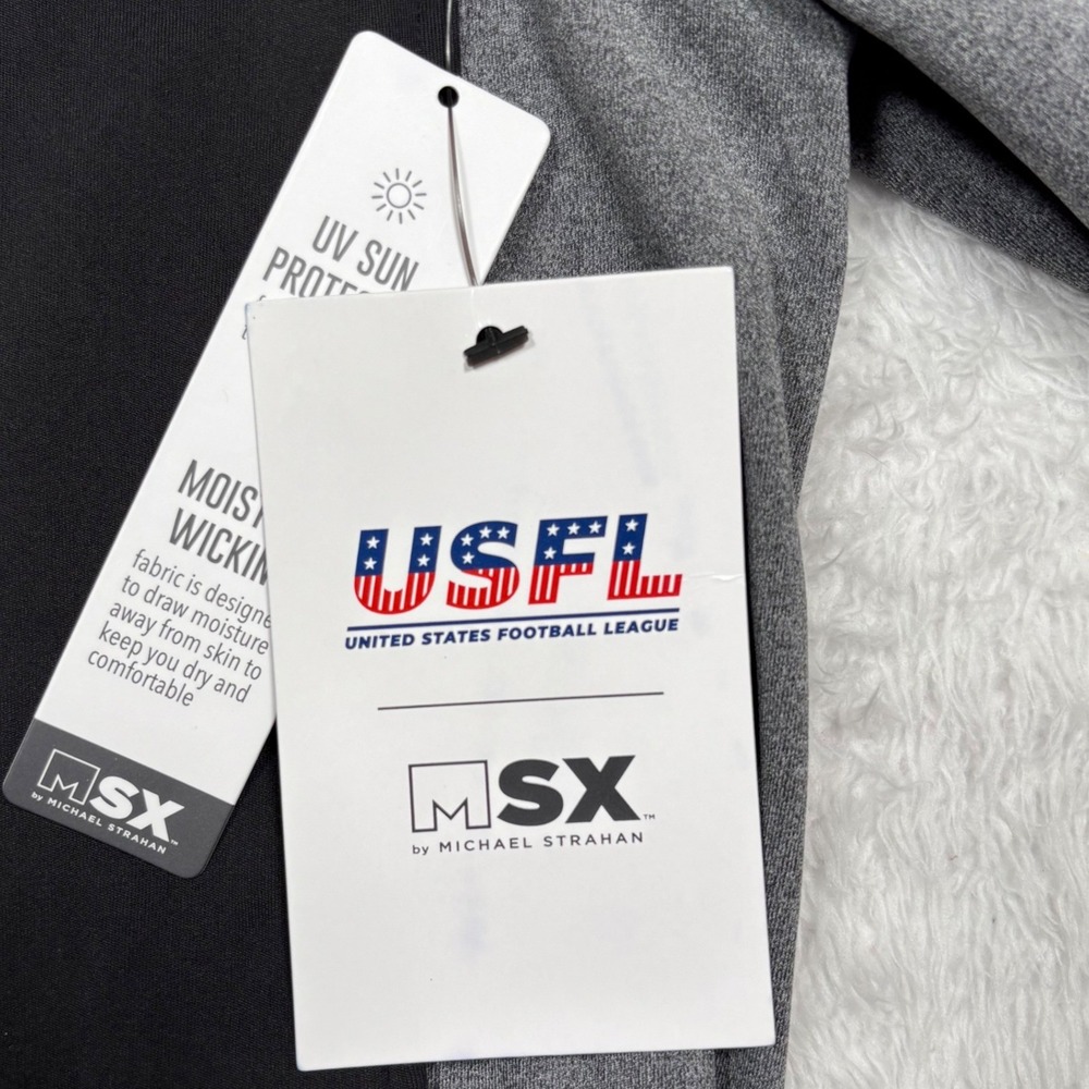 NEW USFL United States Football League Staff 1/4 Zip Pullover Men XXL Black Gray - Picture 8 of 14